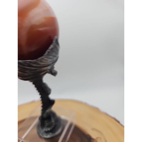 1.3lb 75mm Carnelian Quartz W/Dragon Stand - Picture 6 of 12